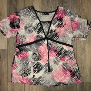 🔥Los Angeles Rose Scrub Top